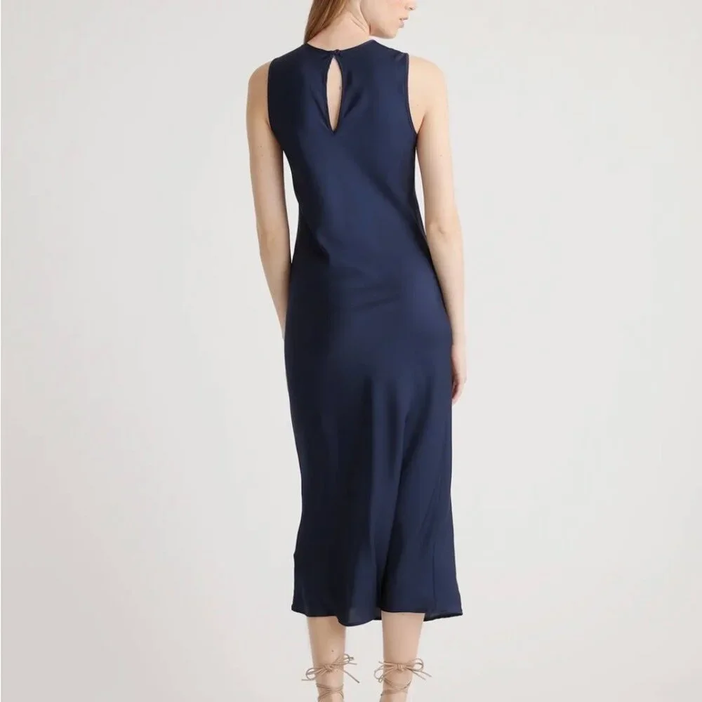 NWT Quince Washable Silk Tank Midi Dress L - Picture 2 of 4